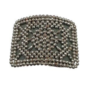 Victorian French Steel Cut Rivets Metal Sash or Belt Buckle Intricate Handcrafte